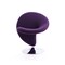 Manhattan Comfort Curl Swivel Accent Chair in Purple and Polished Chrome, PK2 2-AC040-EP - alternate 5